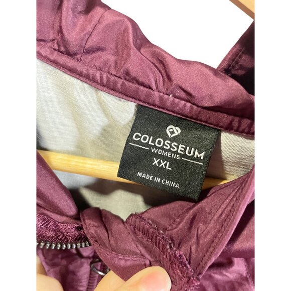 Colosseum Womens Quilted Zip Hoodie Jacket XX-Large Virgina Tech Burgundy/Gray - Picture 3 of 5